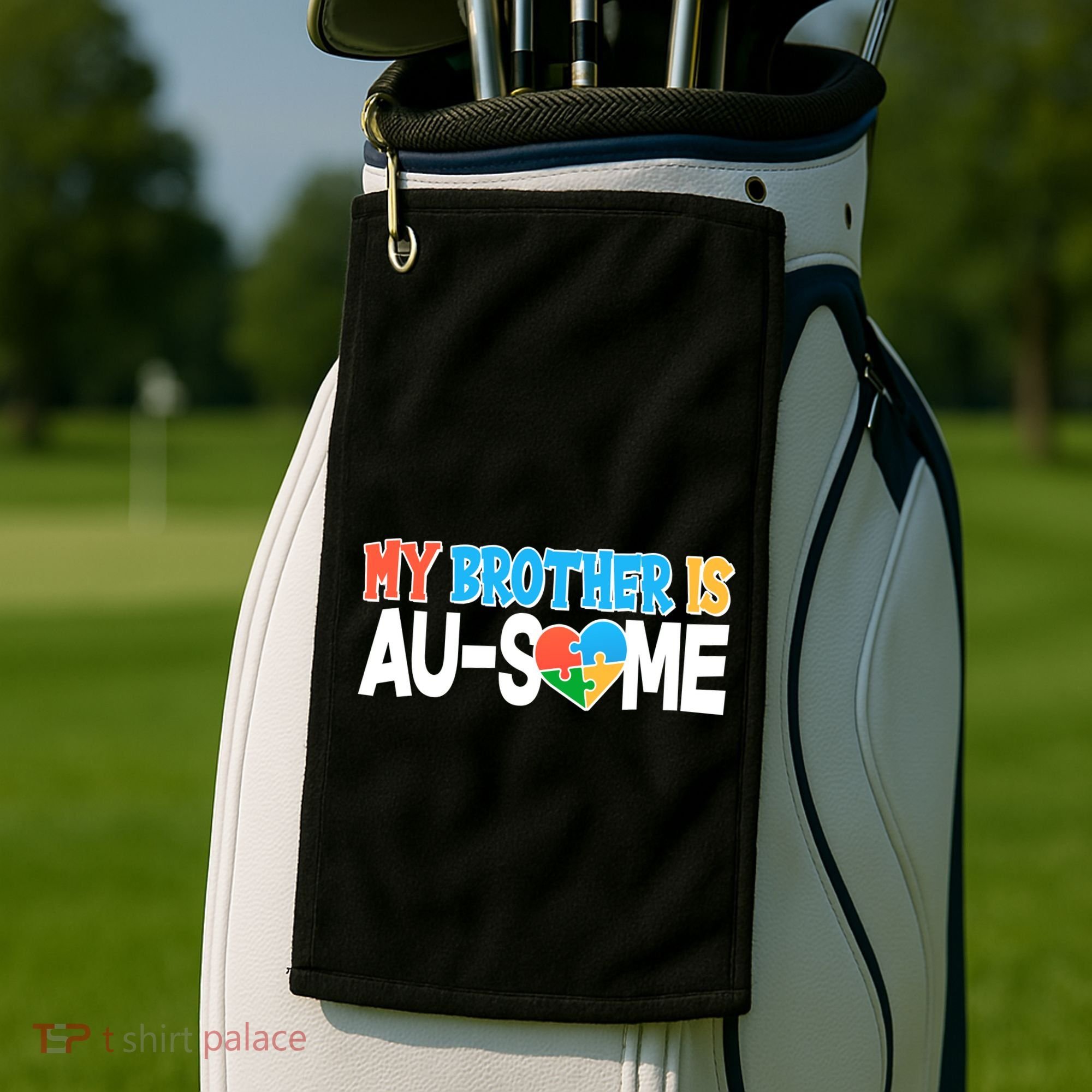 My Brother Is AU-SOME Autism Awareness Golf Towel