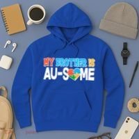 My Brother Is AU-SOME Autism Awareness Hoodie thumb 3