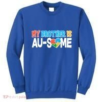 My Brother Is AU-SOME Autism Awareness Sweatshirt thumb 0