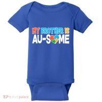 My Brother Is AU-SOME Autism Awareness Baby Bodysuit thumb 0