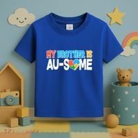 My Brother Is AU-SOME Autism Awareness Toddler T-Shirt thumb 3