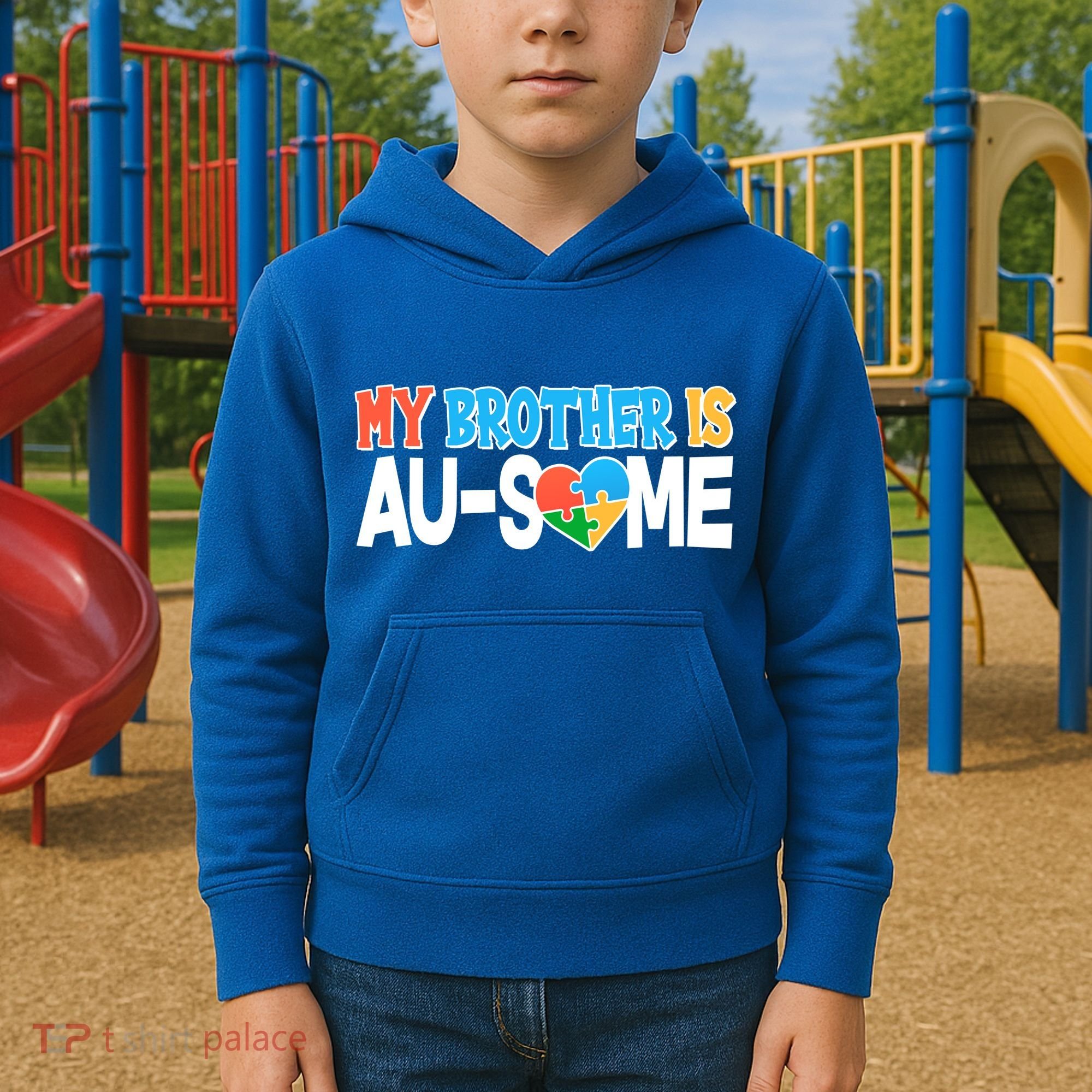 My Brother Is AU-SOME Autism Awareness Kids Hoodie
