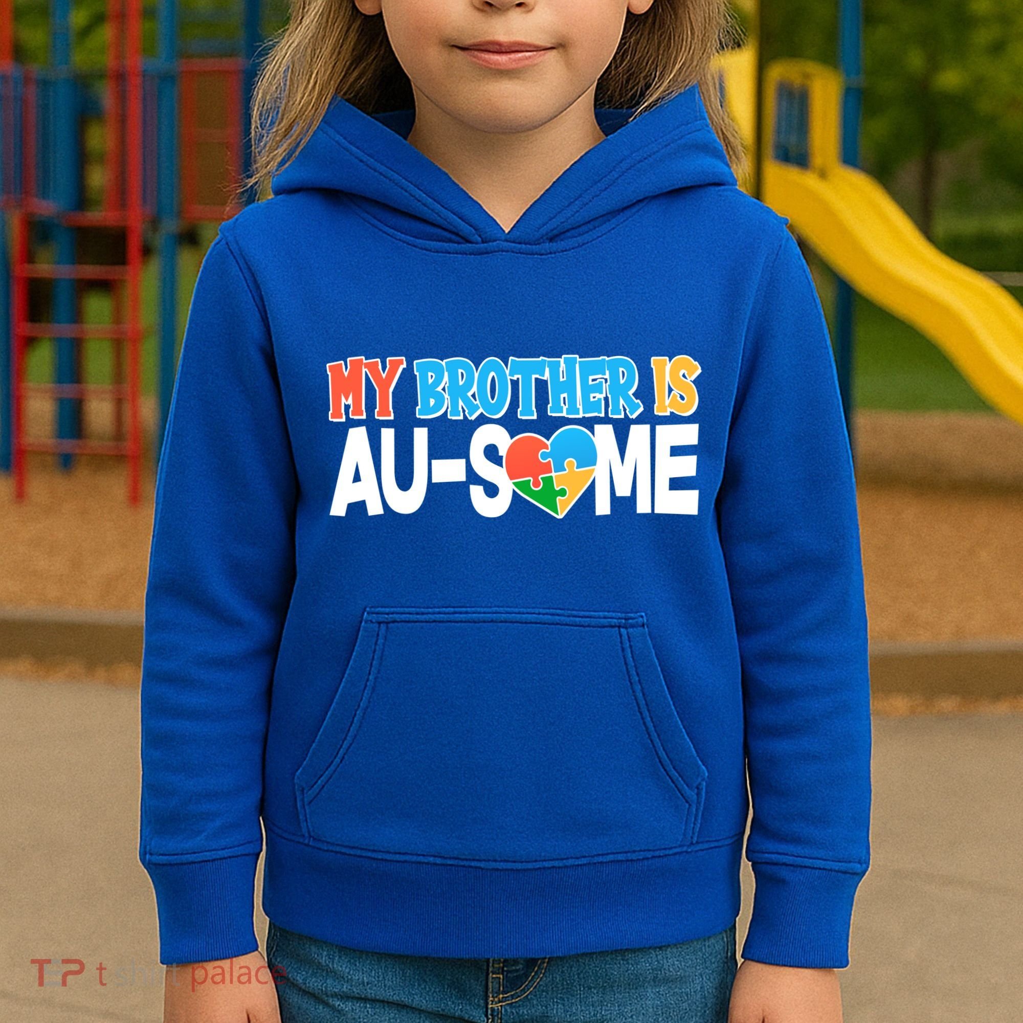 My Brother Is AU-SOME Autism Awareness Kids Hoodie