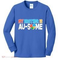 My Brother Is AU-SOME Autism Awareness Kids Long Sleeve Shirt thumb 0