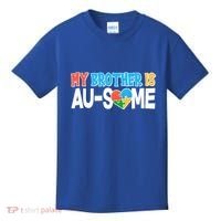 My Brother Is AU-SOME Autism Awareness Kids T-Shirt thumb 0