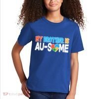My Brother Is AU-SOME Autism Awareness Kids T-Shirt thumb 2