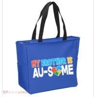 My Brother Is AU-SOME Autism Awareness Tote Bag thumb 2