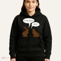 My Butt Hurts Funny Easter Chocolate Bunny Hoodie thumb 5