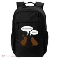 My Butt Hurts Funny Easter Chocolate Bunny Backpack thumb 0