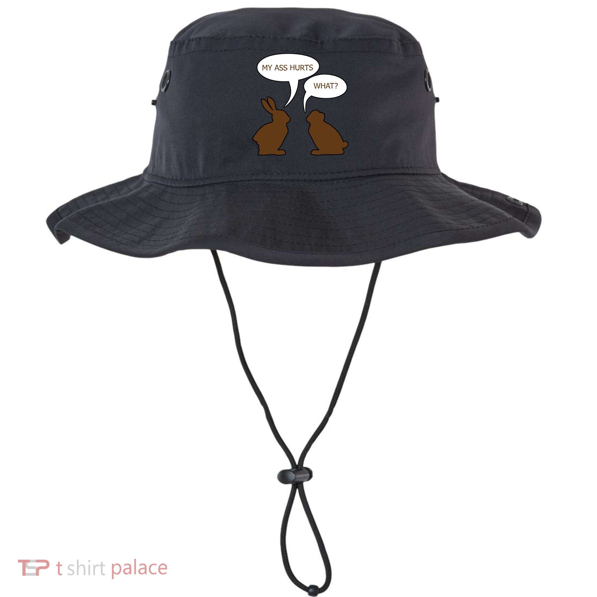 My Butt Hurts Funny Easter Chocolate Bunny Bucket Hat