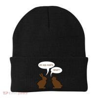 My Butt Hurts Funny Easter Chocolate Bunny Beanie thumb 0