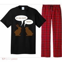 My Butt Hurts Funny Easter Chocolate Bunny Pajama Set thumb 0