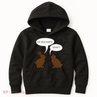 My Butt Hurts Funny Easter Chocolate Bunny Kids Hoodie thumb 0