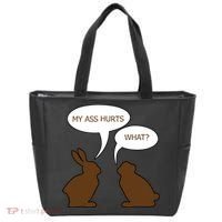 My Butt Hurts Funny Easter Chocolate Bunny Tote Bag thumb 0