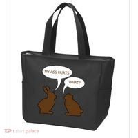 My Butt Hurts Funny Easter Chocolate Bunny Tote Bag thumb 3