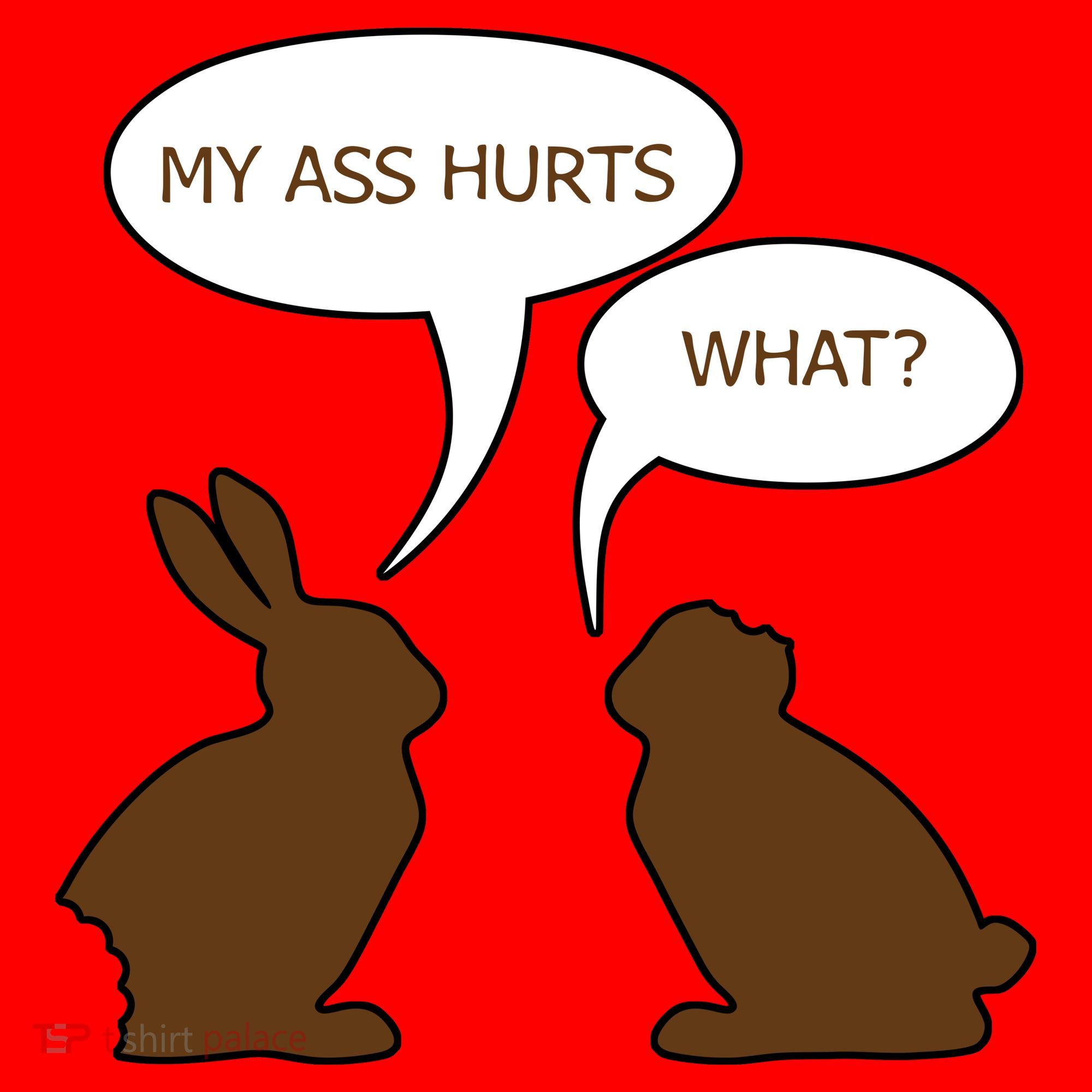My Butt Hurts Funny Easter Chocolate Bunny Santa Hat