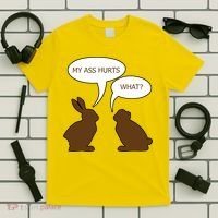 My Butt Hurts Funny Easter Chocolate Bunny T-Shirt thumb 5