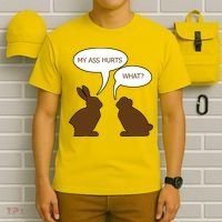 My Butt Hurts Funny Easter Chocolate Bunny T-Shirt thumb 6