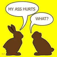 My Butt Hurts Funny Easter Chocolate Bunny Women's T-Shirt thumb 6