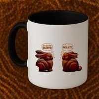 My Butt Hurts! What? Funny Easter Chocolate Bunny Bunnies Coffee Mug thumb 2