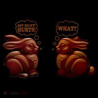 My Butt Hurts! What? Funny Easter Chocolate Bunny Bunnies Mousepad thumb 1