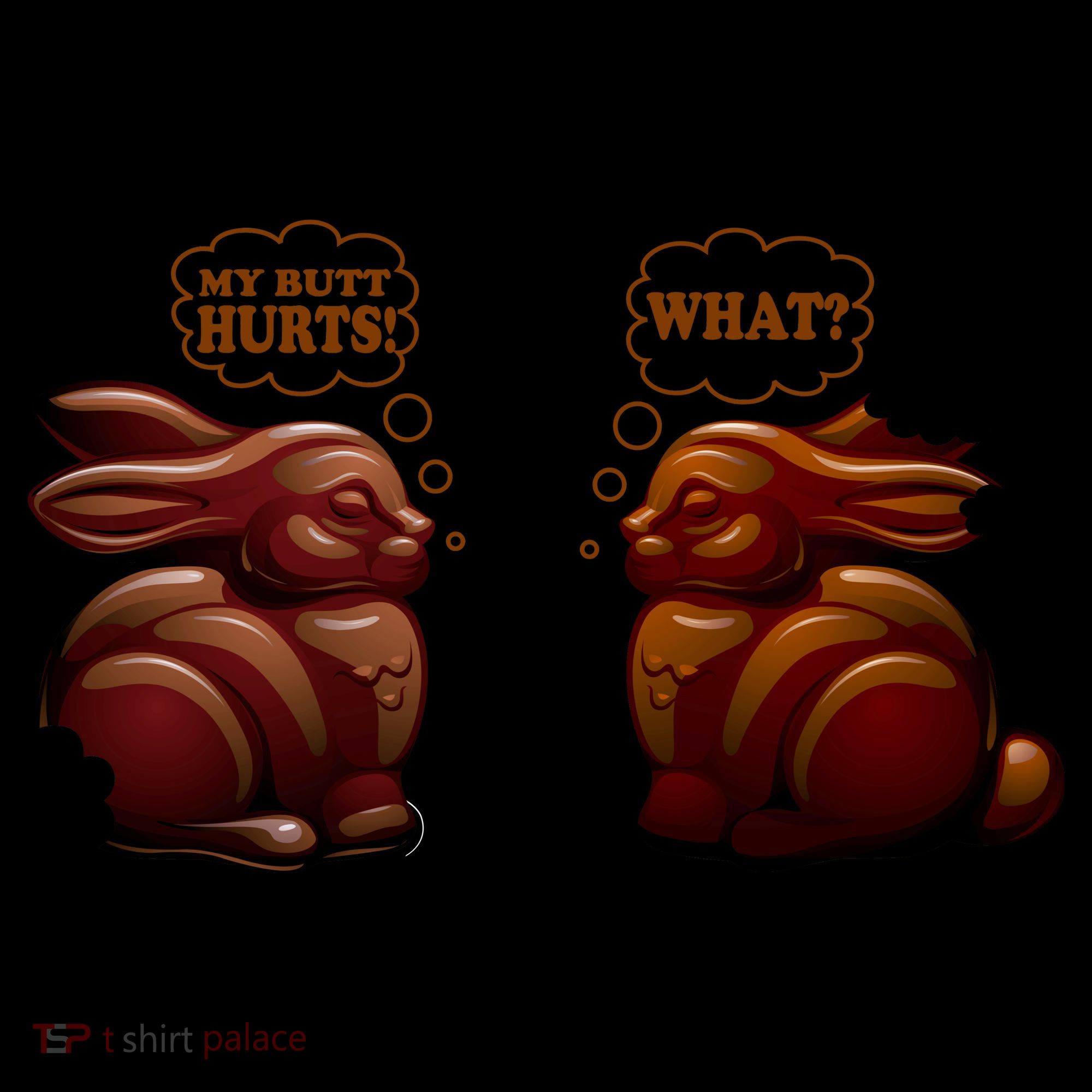 My Butt Hurts! What? Funny Easter Chocolate Bunny Bunnies Women's Tank Top