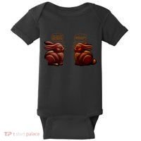 My Butt Hurts! What? Funny Easter Chocolate Bunny Bunnies Baby Bodysuit thumb 0