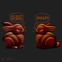 My Butt Hurts! What? Funny Easter Chocolate Bunny Bunnies Hat thumb 2