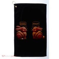 My Butt Hurts! What? Funny Easter Chocolate Bunny Bunnies Golf Towel thumb 0
