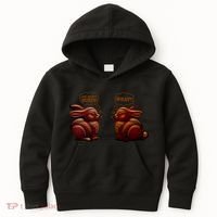 My Butt Hurts! What? Funny Easter Chocolate Bunny Bunnies Kids Hoodie thumb 0