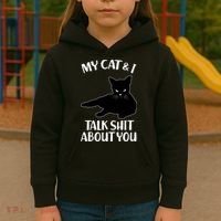 My Cat & I Talk Shit About You Kids Hoodie thumb 3