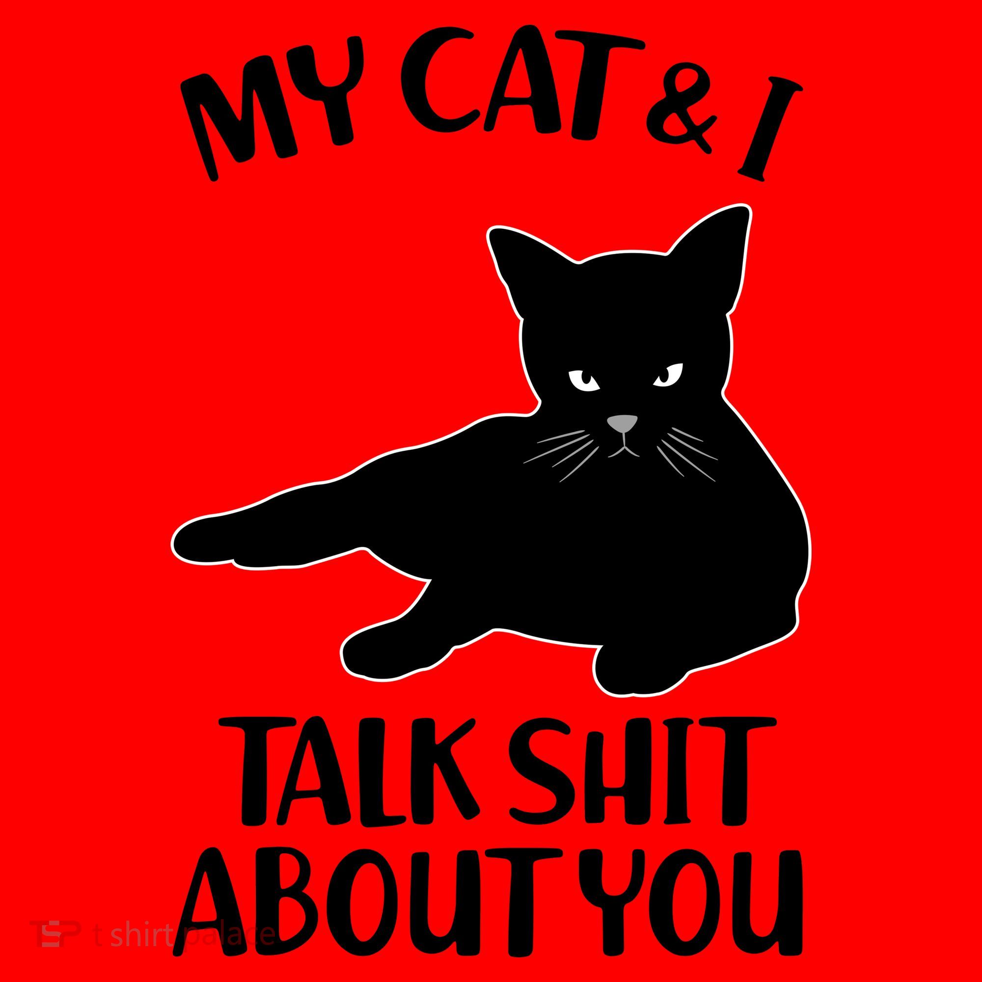 My Cat & I Talk Shit About You Santa Hat