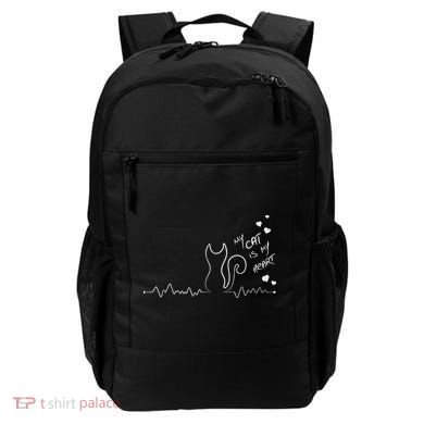 My Cat Is My heart Pulse Backpack