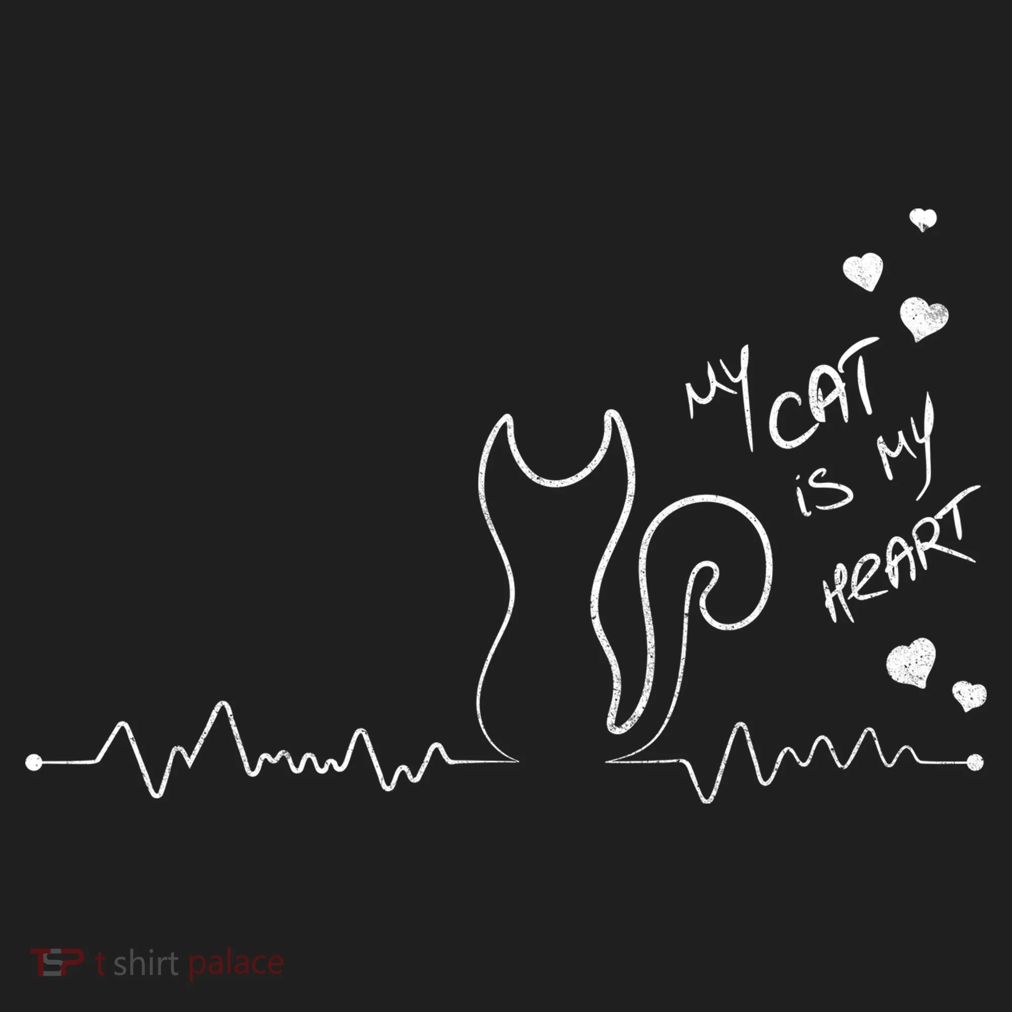 My Cat Is My heart Pulse Beanie