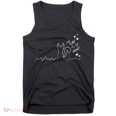 My Cat Is My heart Pulse Tank Top