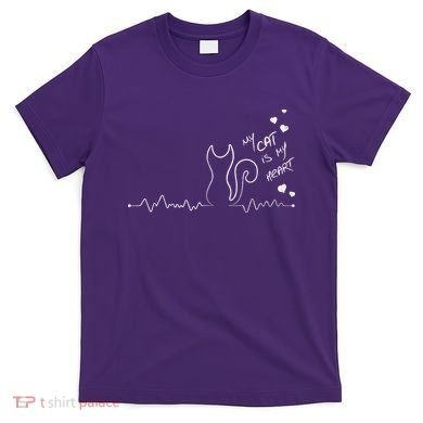 My Cat Is My heart Pulse T-Shirt