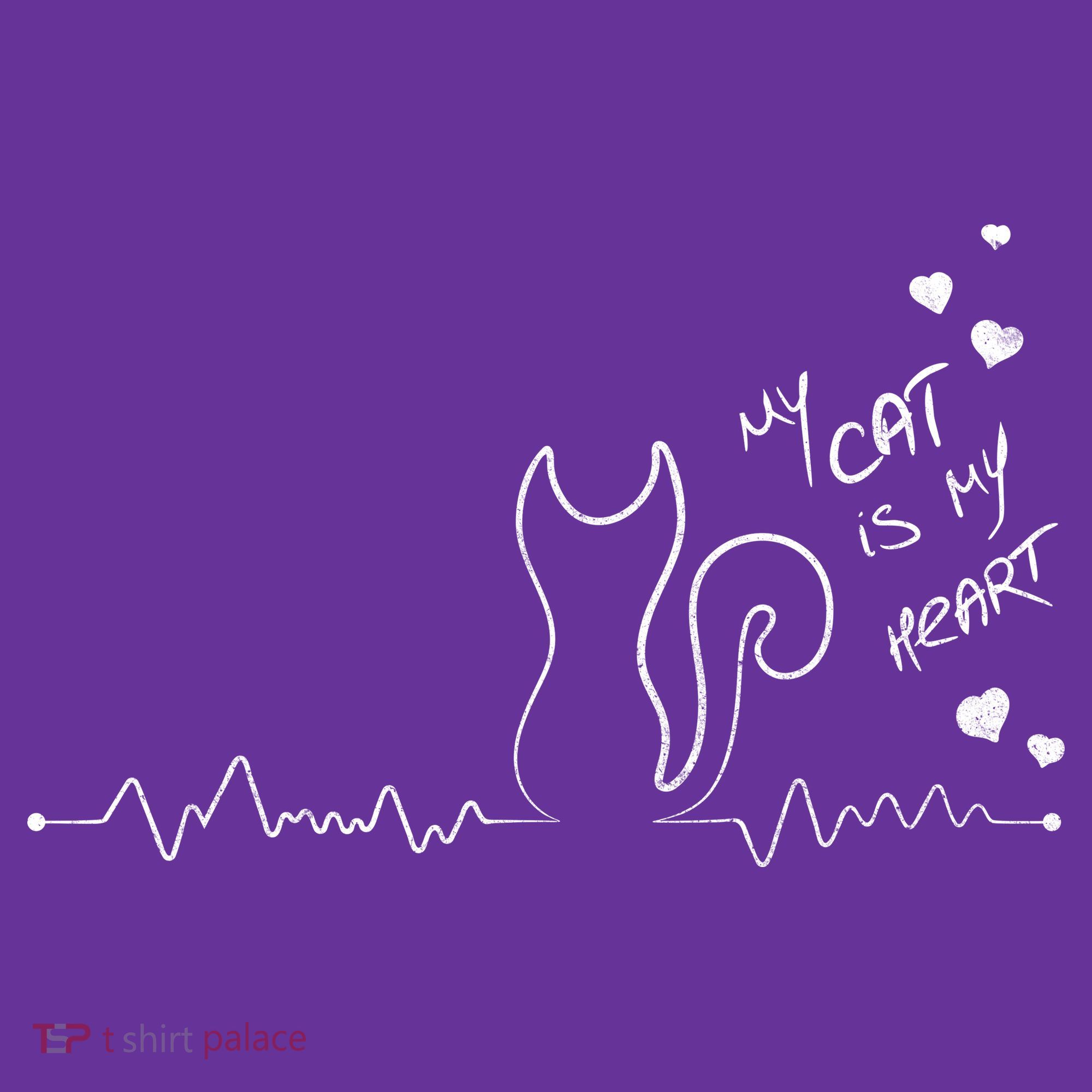 My Cat Is My heart Pulse Mousepad