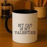 My Cat Is My Valentine Coffee Mug thumb 4