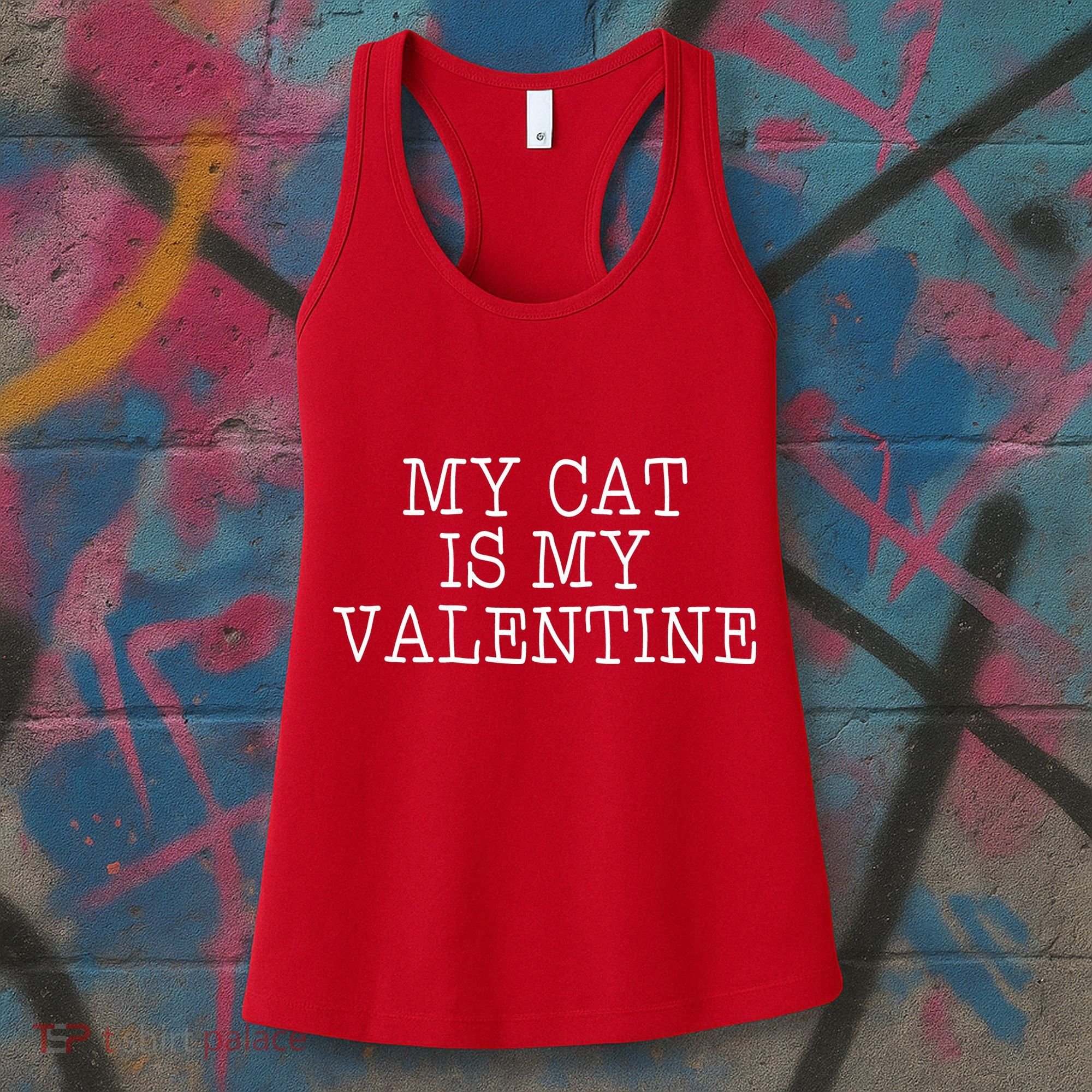 My Cat Is My Valentine Women's Tank Top