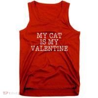 My Cat Is My Valentine Tank Top thumb 0