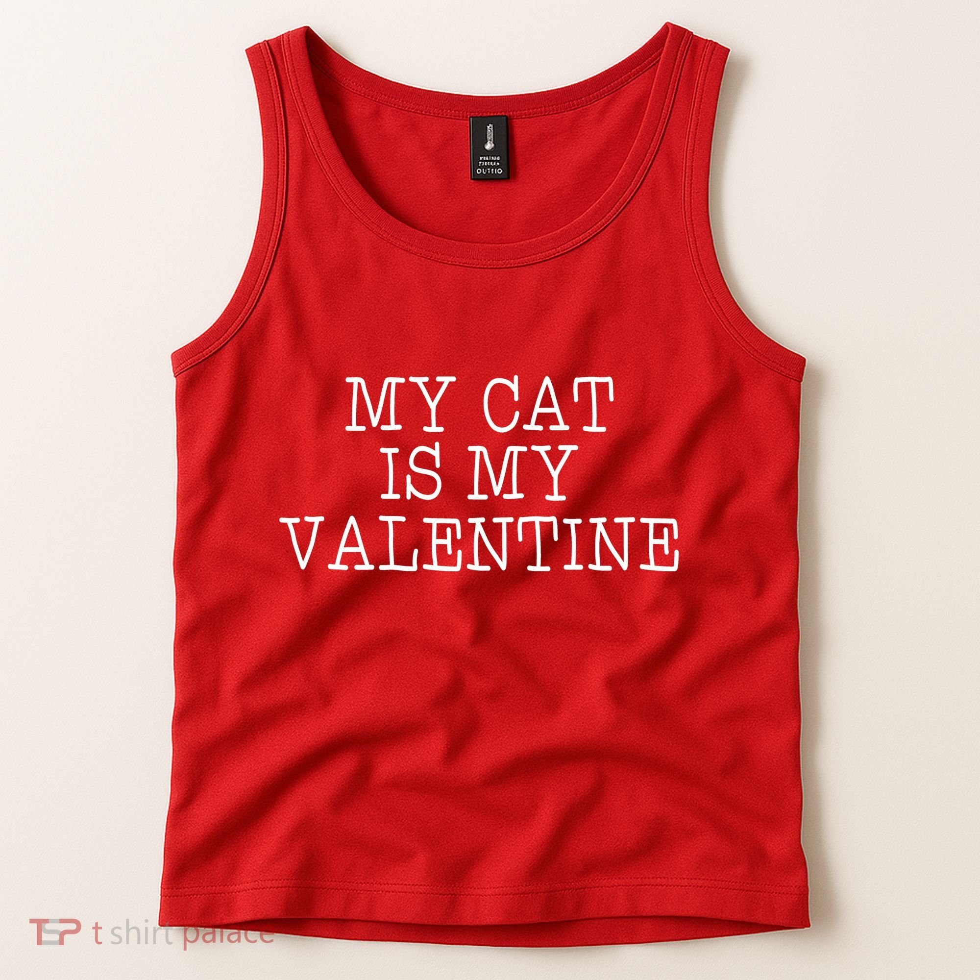 My Cat Is My Valentine Tank Top