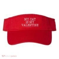 My Cat Is My Valentine Visor thumb 0