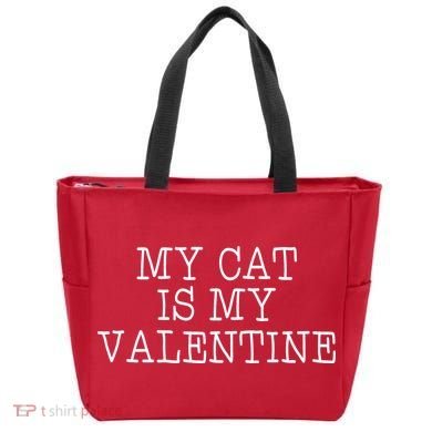 My Cat Is My Valentine Tote Bag