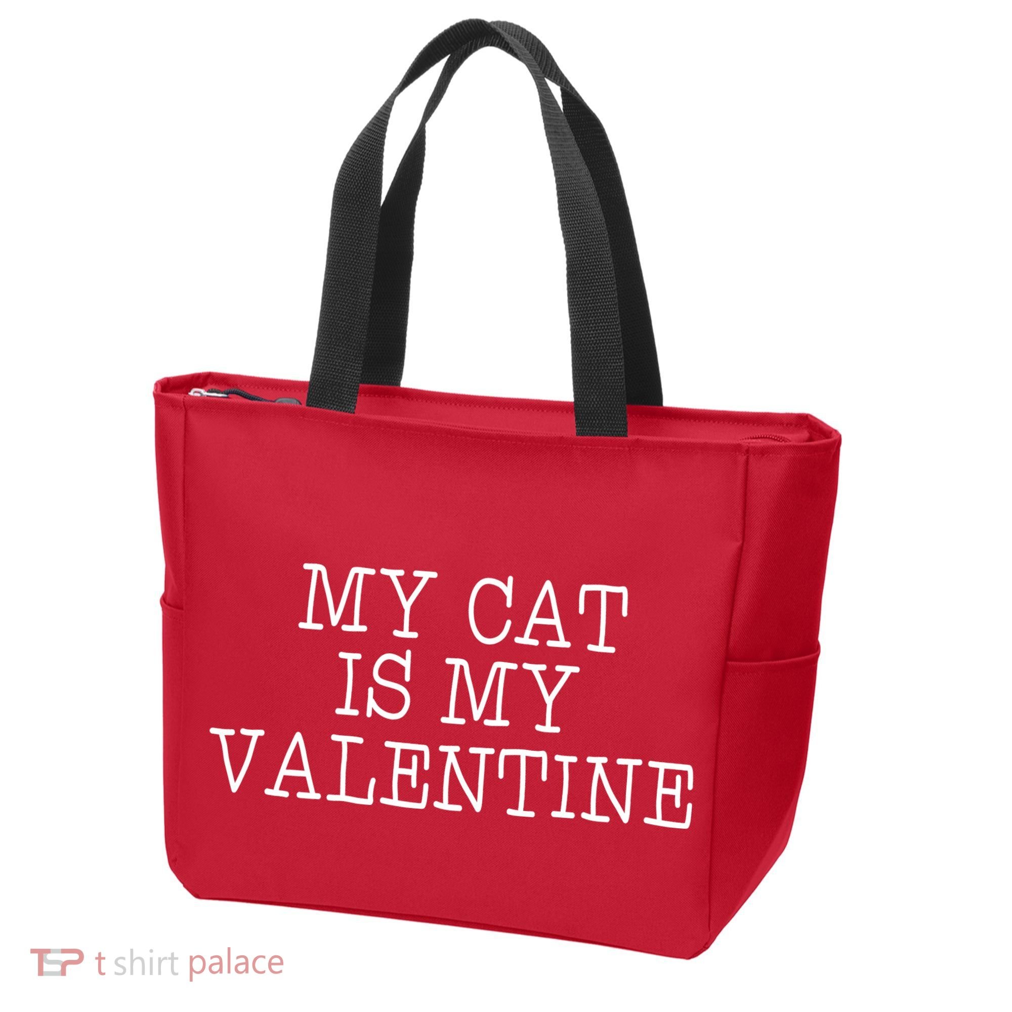 My Cat Is My Valentine Tote Bag