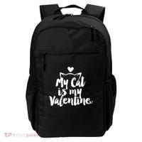 My Cat Is My Valentine Funny Cute Backpack thumb 0
