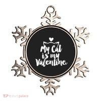 My Cat Is My Valentine Funny Cute Ornament thumb 0