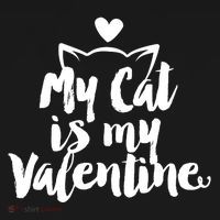 My Cat Is My Valentine Funny Cute Ornament thumb 1