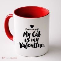 My Cat Is My Valentine Funny Cute Coffee Mug thumb 0