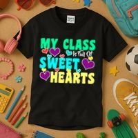 My Class Is Full Of Sweet Hearts Kids T-Shirt thumb 3