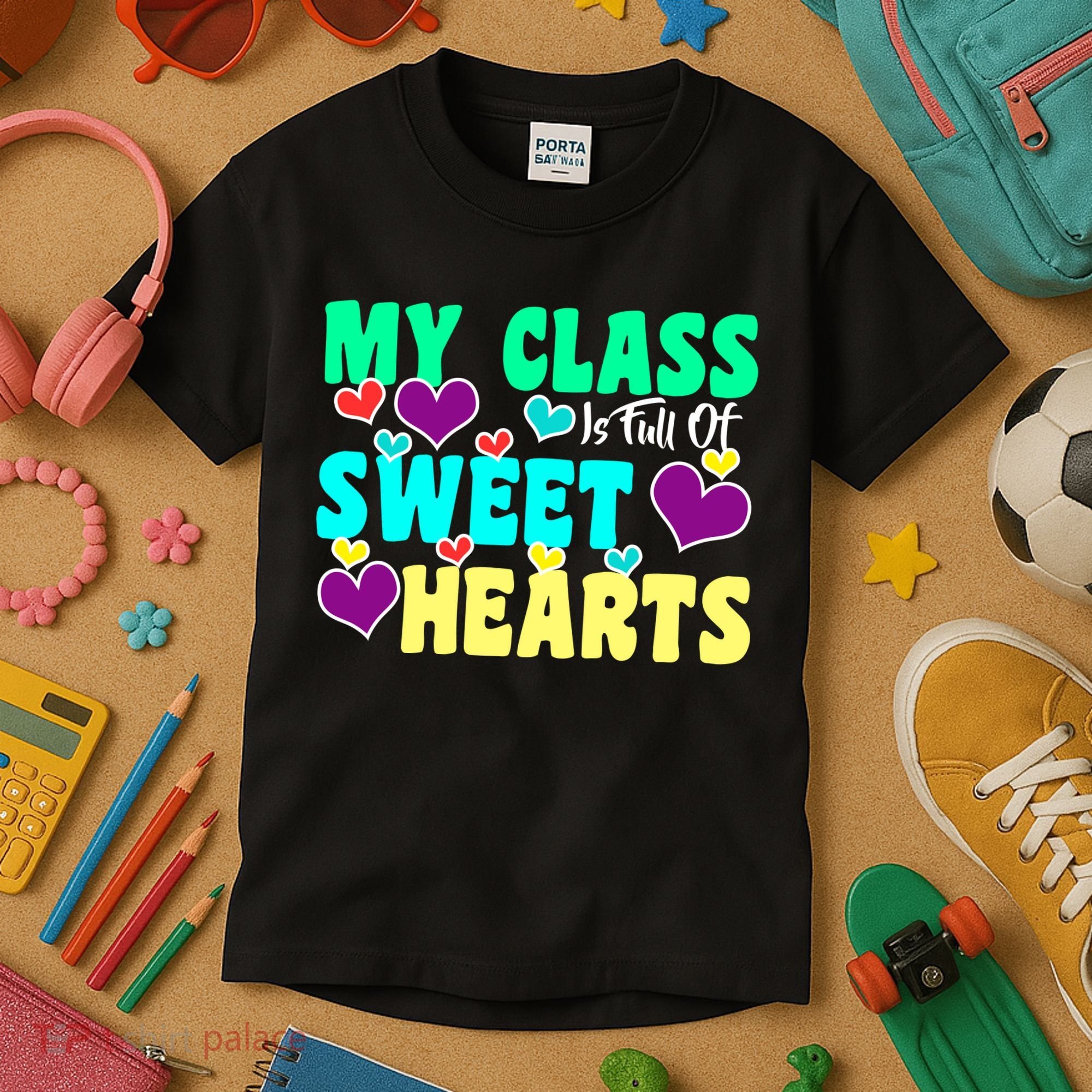 My Class Is Full Of Sweet Hearts Kids T-Shirt